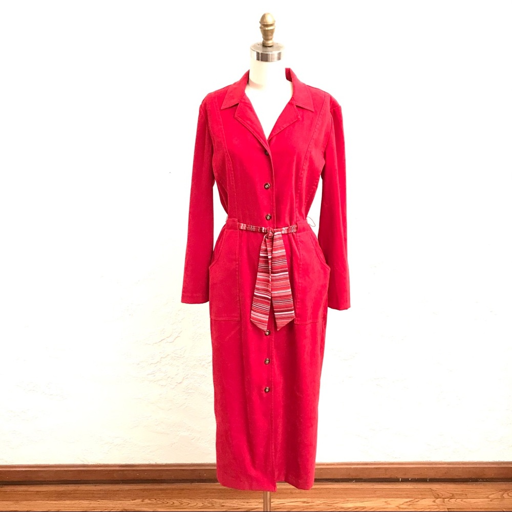 Mellisa Harper Red Trench Coat Dress 10P
